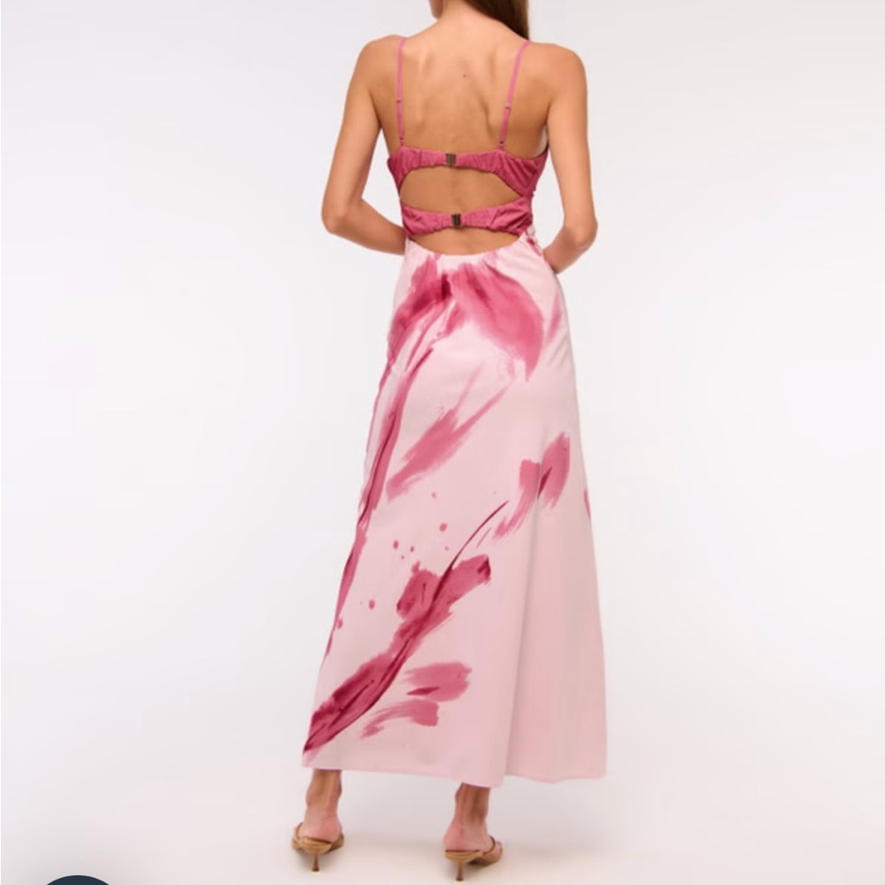 Abercrombie & Fitch Pink and White Maxi Dress - Picture 2 of 8